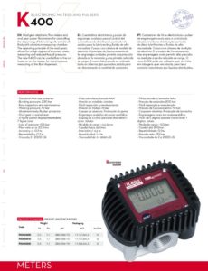 Piusi K400 Fuel Pulse Meter - Atkinson Equipment Ltd